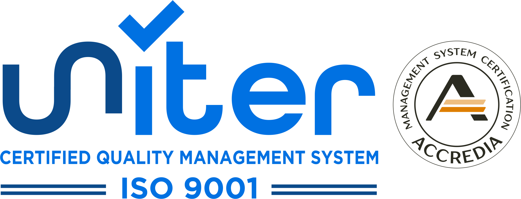 UNI ISO 9001 BLU CON ACCREDIA 1